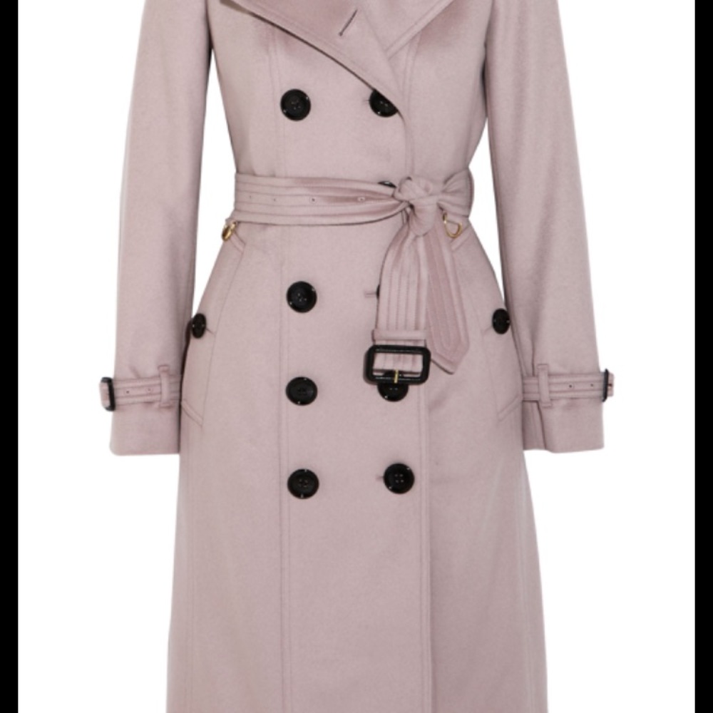 ISO pink cashmere Burberry trench. Size 0, 2 or 4 - Picture 2 of 4